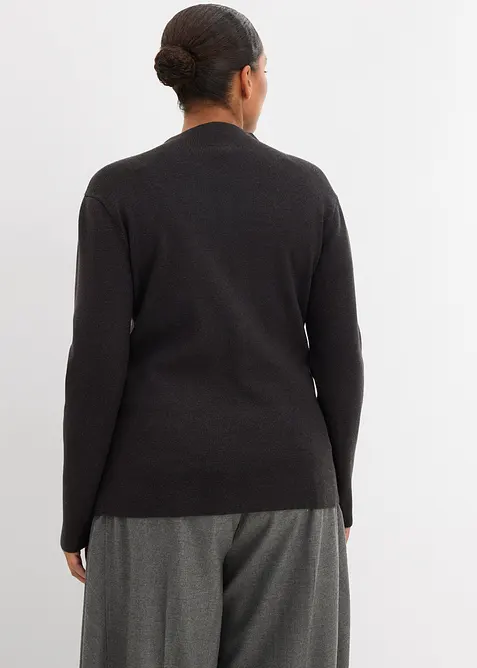 Finstickad cardigan av mjuk viskosmix, bonprix