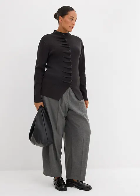 Finstickad cardigan av mjuk viskosmix, bonprix