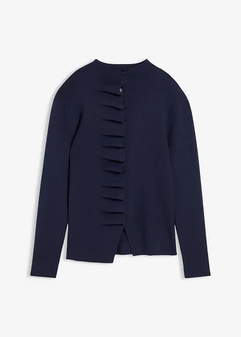 Finstickad cardigan av mjuk viskosmix, bonprix