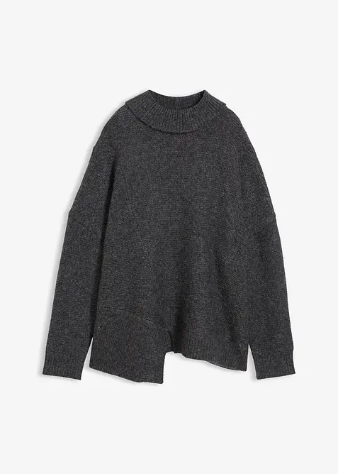 Tröja med asymmetrisk nederkant, bonprix