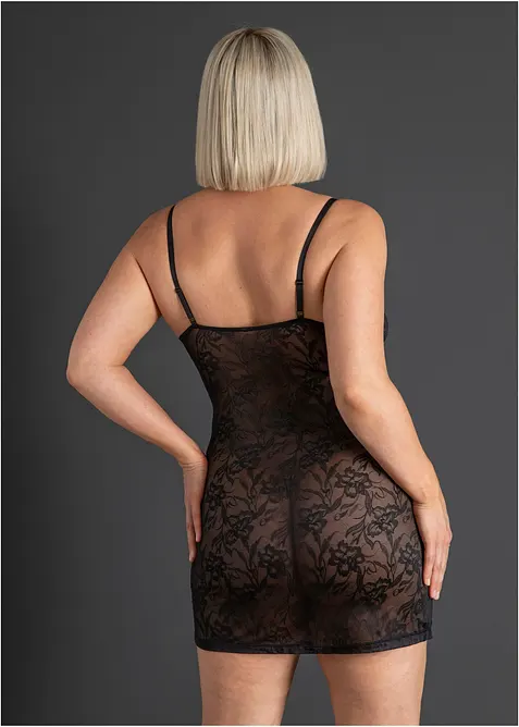 Klänning av spets med dragkedja, bonprix