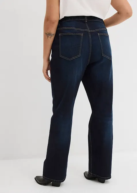 Straight jeans med hög midja och fickdetaljer, bonprix