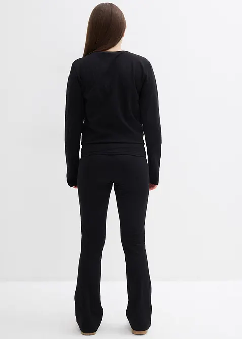 Långärmad topp och jerseybyxa (2 delar), bonprix