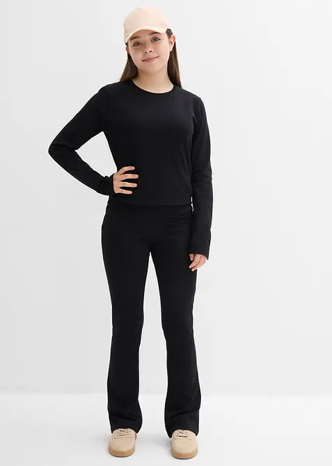 Långärmad topp och jerseybyxa (2 delar), bonprix