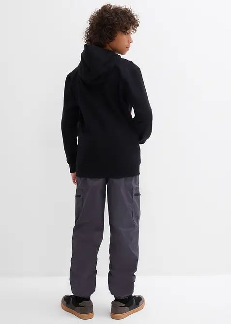 Cargobyxa med värmande jerseyfoder, avslappnad passform, bonprix