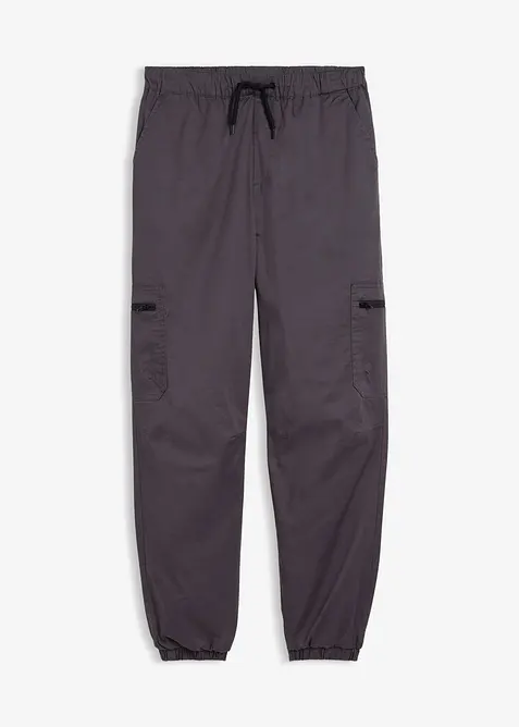 Cargobyxa med värmande jerseyfoder, avslappnad passform, bonprix