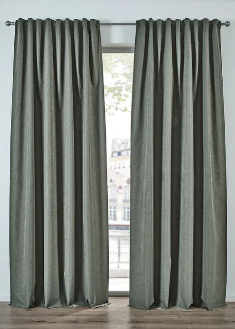 M&ouml;rkl&auml;ggande gardinl&auml;ngd med foder, &auml;ven extra l&aring;ng (1-pack), bonprix