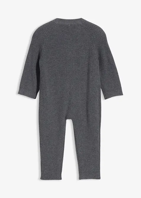 Stickad jumpsuit av ekologisk bomull, bonprix