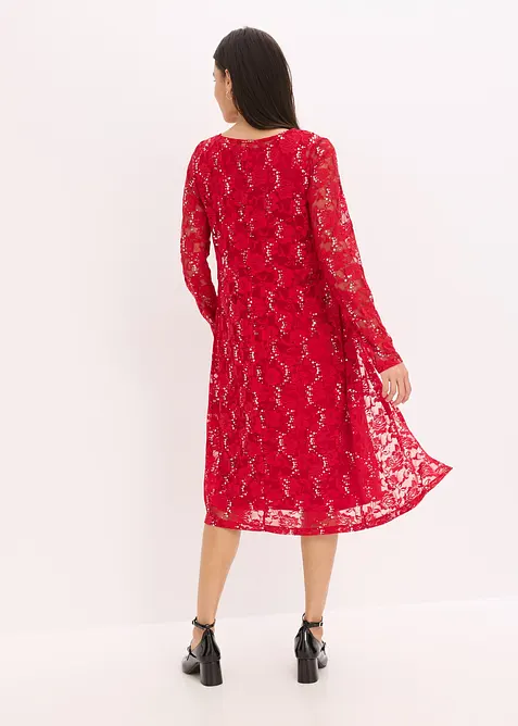 Klänning med spets (dubbelpack, 2 delar), bonprix