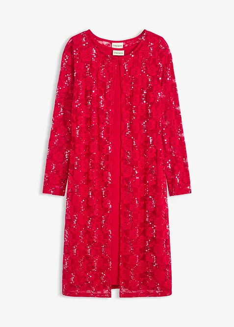 Klänning med spets (dubbelpack, 2 delar), bonprix