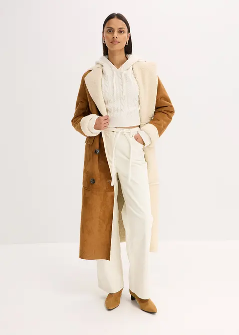 Grovstickad tr&ouml;ja med huva, bonprix