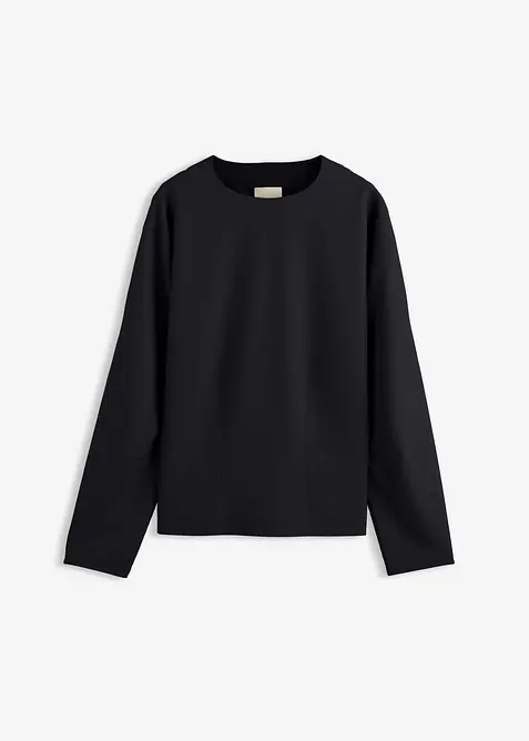 Långärmad Punto di Roma-topp, bonprix