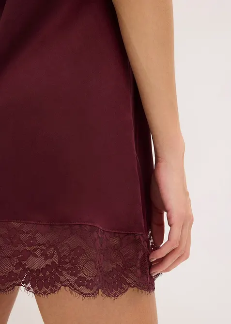 Negligé i glansig satin, bonprix