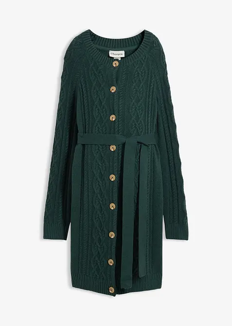 Extra lång mammakofta i stickad bomullsmix, bonprix