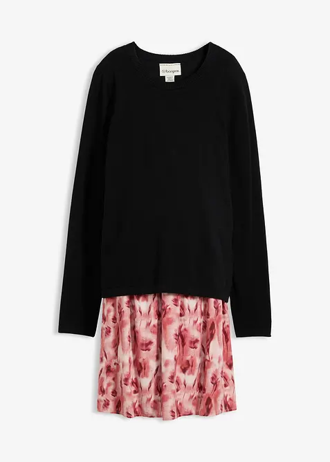 Mammaklänning med amningsöppning, av bomull och viskos, bonprix