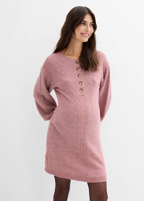 Mammaklänning med amningsöppning och lång knappslå, bonprix