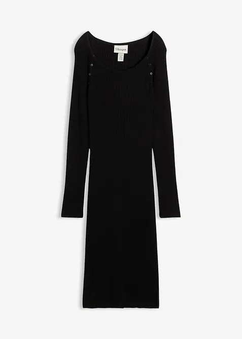 Stickad mammaklänning med amningsöppning, bonprix