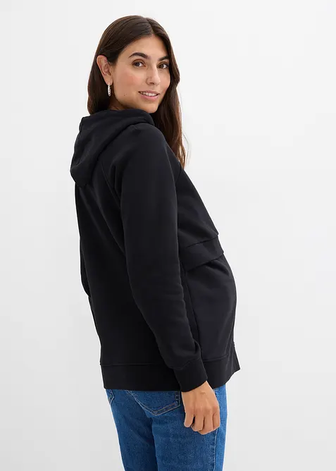 Mammasweatshirt av ekologisk bomull, med amningsöppningar, bonprix