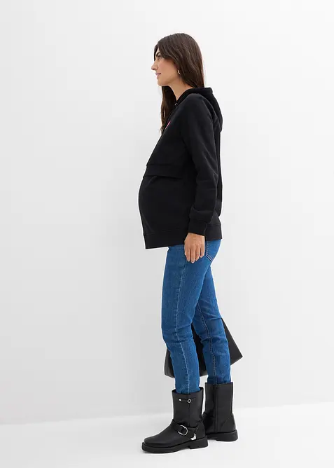 Mammasweatshirt av ekologisk bomull, med amningsöppningar, bonprix