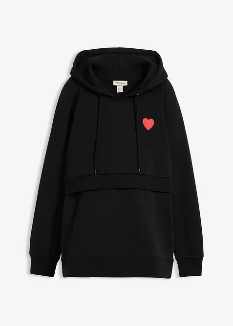 Mammasweatshirt av ekologisk bomull, med amningsöppningar, bonprix
