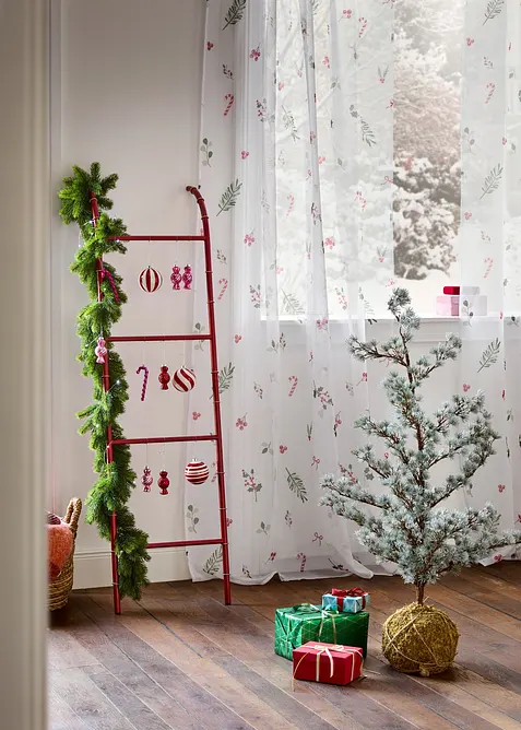 Gardin med julmönster (1-pack), bonprix