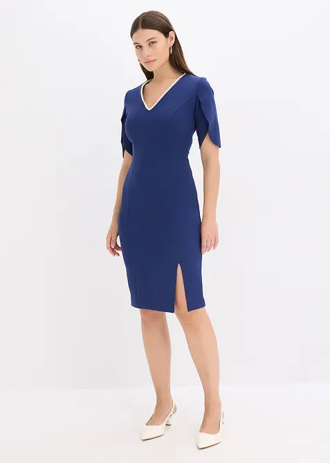 Fodralklänning med pärlapplikation, bonprix