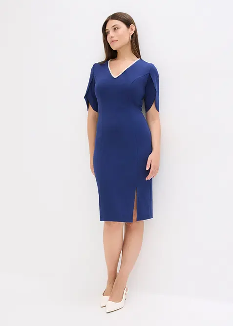 Fodralklänning med pärlapplikation, bonprix