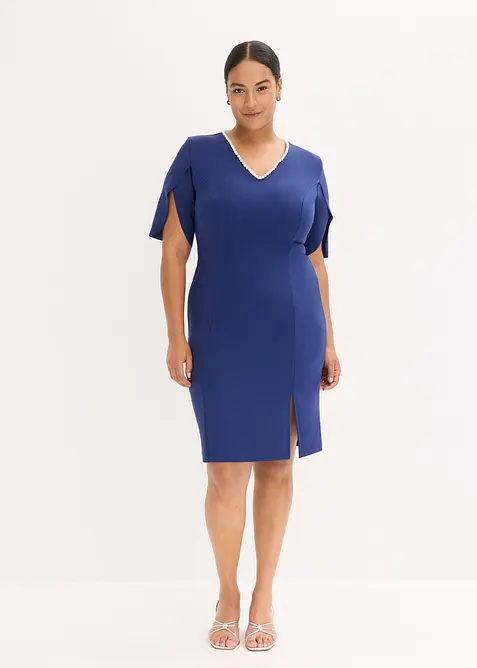 Fodralklänning med pärlapplikation, bonprix