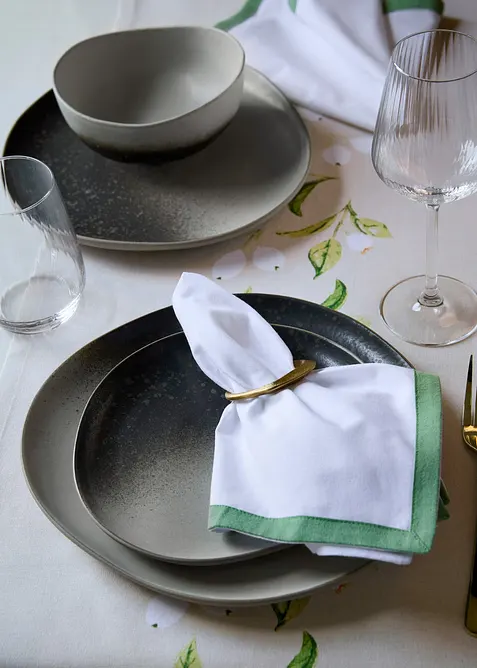 Tygservetter av ekologisk bomull (4-pack), bonprix