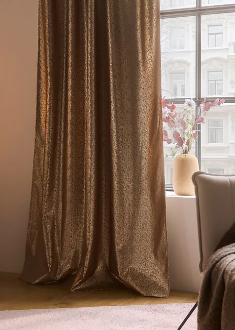 Gardinlängd i glansig sammet (1-pack), även i längre modell, bonprix