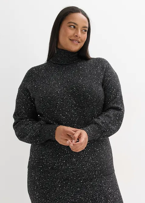 Tröja med paljetter, bonprix