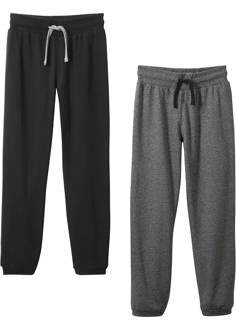 Joggingbyxa med bomull för barn (2-pack), bonprix