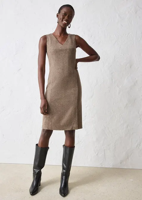 Fodralklänning i ylleblandning, bonprix