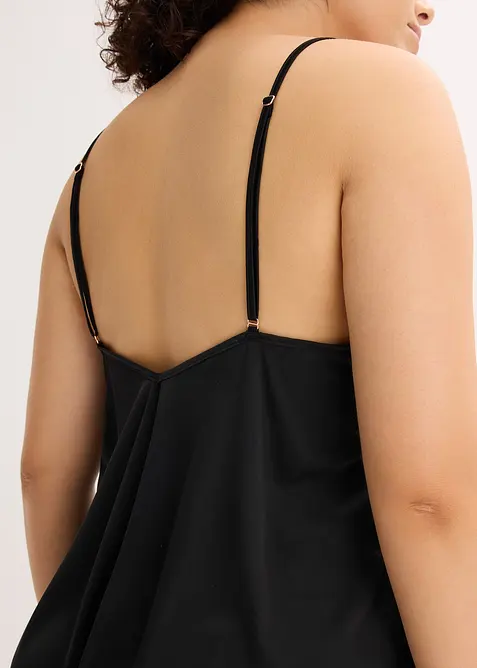 Negligé i satin med glittergarn, bonprix