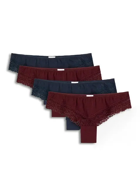 Braziliantrosa med  ekologisk bomull (4-pack), bonprix