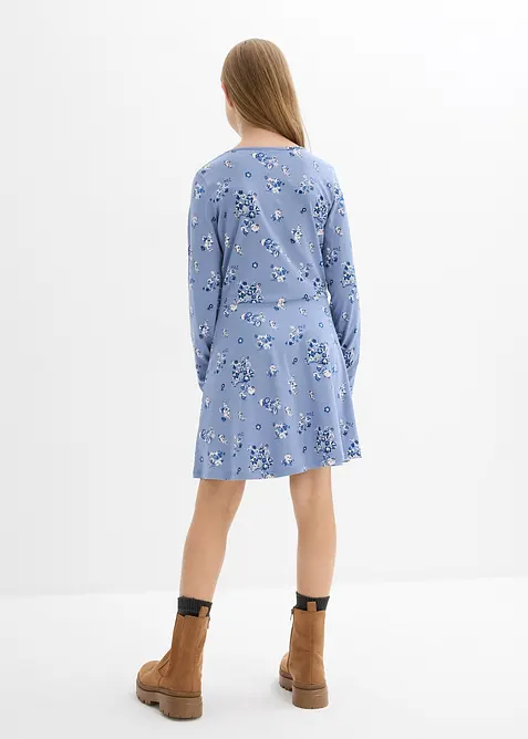 Långärmad jerseyklänning av ekologisk bomull, bonprix