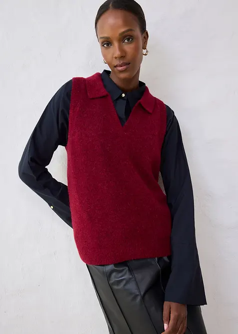 Slipover med alpackaull, bonprix