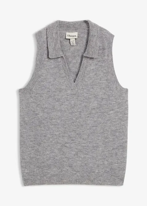 Slipover med alpackaull, bonprix