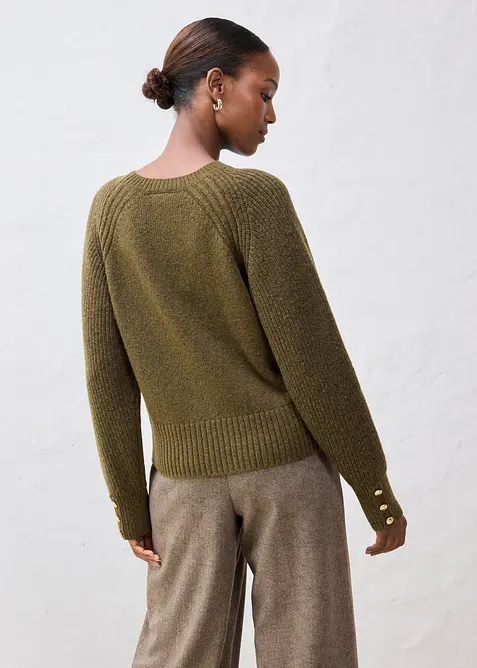 Tröja i bomull och ull, bonprix