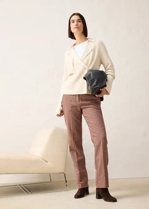 Cardigan i bomull och ull, bonprix