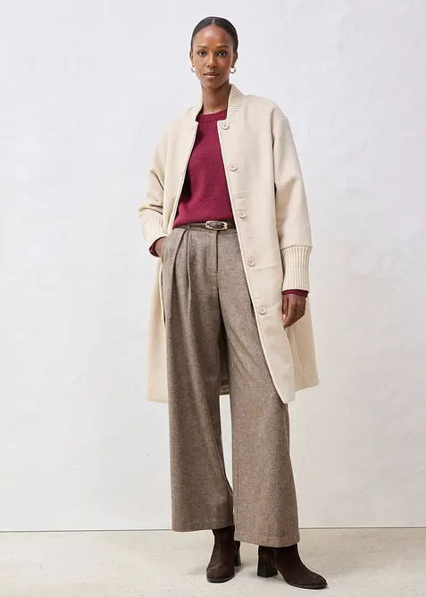 Yllekappa med stickade detaljer, bonprix