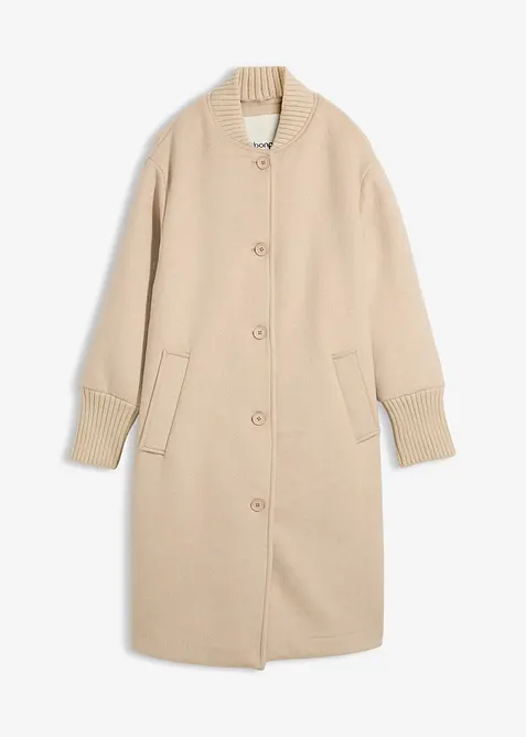 Yllekappa med stickade detaljer, bonprix