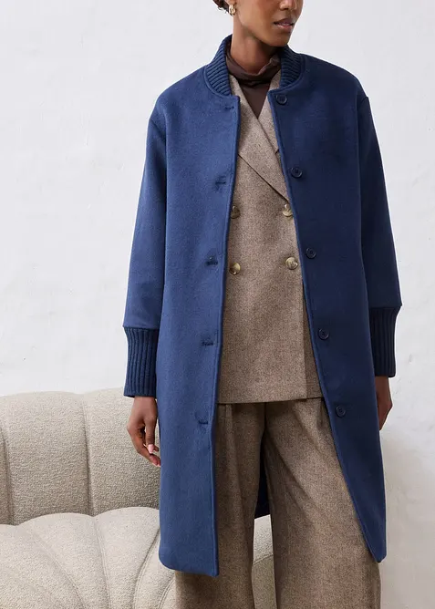 Yllekappa med stickade detaljer, bonprix