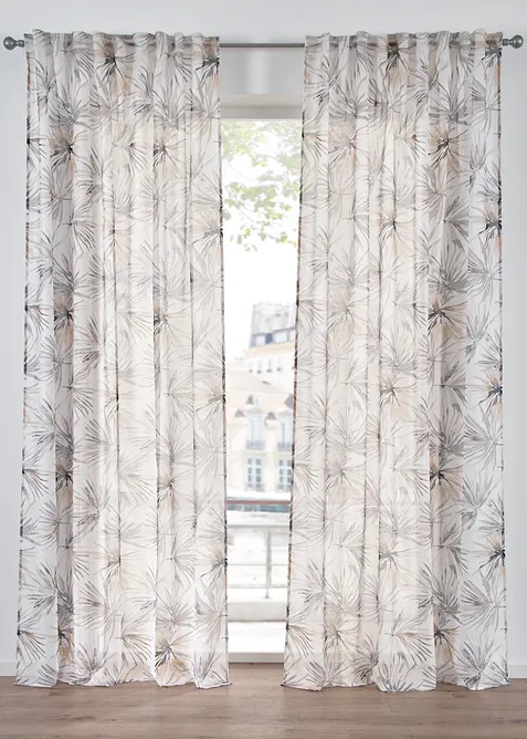 Mönstrad gardin (1-pack), bonprix