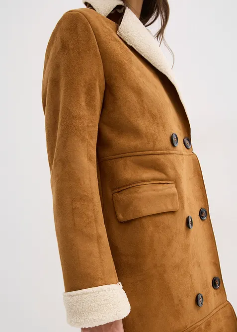 Kappa i skinnimititation med värmande teddyfoder, bonprix