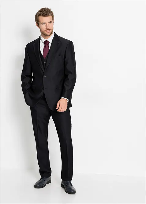 Kostym med väst och slips (4 delar) Regular Fit, bonprix