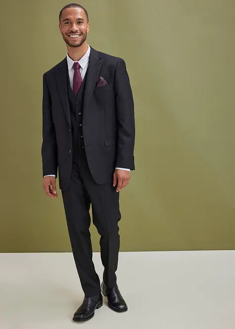 Kostym med väst och slips (4 delar) Regular Fit, bonprix