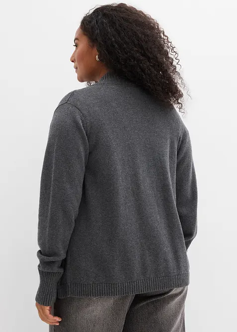 Stickad kofta av ekologisk bomull, bonprix