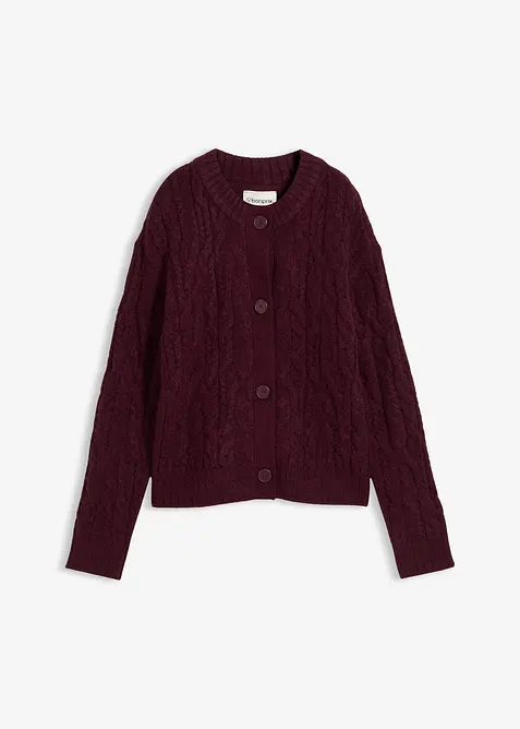 Grovstickad cardigan, bonprix
