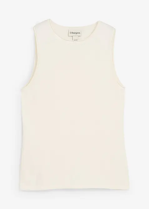 Stickat linne av ren bomull, bonprix